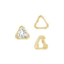 Load image into Gallery viewer, ITI NYC V-End Trillion Shape Single Wire Settings in 14K Gold (3.00 mm - 10.00 mm)