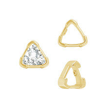 Load image into Gallery viewer, ITI NYC V-End Trillion Shape Single Wire Settings in 14K Gold (3.00 mm - 10.00 mm)