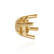 Load image into Gallery viewer, ITI NYC Four Prong Round Heavy Tapered Wire Basket Settings in 14K Gold (4.00 mm - 10.00 mm)