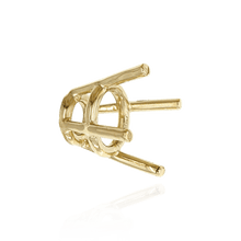 Load image into Gallery viewer, ITI NYC Four Prong Round High Tapered Wire Basket Settings in 14K Gold (4.50 mm - 12.00 mm)