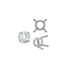 Load image into Gallery viewer, ITI NYC Four Prong Round Medium Weight Settings in 14K Gold (1.75 mm - 11.00 mm)