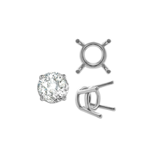 Load image into Gallery viewer, ITI NYC Four Prong Round Medium Weight Settings in 18K Gold (1.75 mm - 11.00 mm)