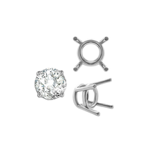 Load image into Gallery viewer, ITI NYC Four Prong Round Medium Weight Settings in 18K Gold (1.75 mm - 11.00 mm)