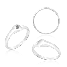 Load image into Gallery viewer, Oval (Vertical) Signet Rings in Sterling Silver (4 x 6 mm - 20 x 18 mm)