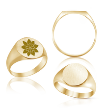 Load image into Gallery viewer, Oval (Vertical) Signet Rings in 14K Yellow Gold (6 x 4 mm - 20 x 18 mm)