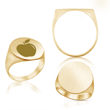 Load image into Gallery viewer, Oval (Vertical) Signet Rings in 14K Yellow Gold (6 x 4 mm - 20 x 18 mm)