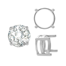 Load image into Gallery viewer, ITI NYC Four Prong Round Flat Wire Basket Settings in 18K Gold (2.00 mm - 9.25 mm)