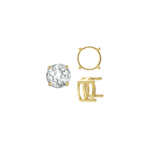 Load image into Gallery viewer, ITI NYC Four Prong Round Flat Wire Basket Settings in 18K Gold (2.00 mm - 9.25 mm)