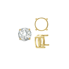 Load image into Gallery viewer, ITI NYC Four Prong Round Flat Wire Basket Settings in 18K Gold (2.00 mm - 9.25 mm)