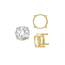 Load image into Gallery viewer, ITI NYC Four Prong Round Flat Wire Basket Settings in 18K Gold (2.00 mm - 9.25 mm)