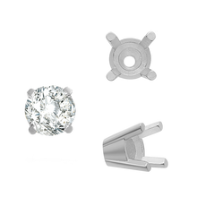 Load image into Gallery viewer, ITI NYC Four Prong Round Solid Base Settings in 18K Gold (4.00 mm - 8.00 mm)