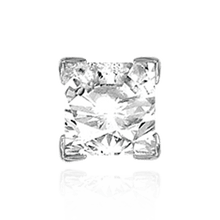 Load image into Gallery viewer, ITI NYC V-End Square Solitaire Settings With Peg in 14K Gold (3.00 mm - 6.50 mm)