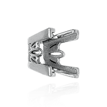 Load image into Gallery viewer, ITI NYC V-End Square Filigree Settings in 14K Gold (4.00 mm - 8.50 mm)