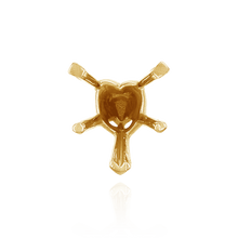 Load image into Gallery viewer, ITI NYC V-End Heart Shape Solitaire Settings in 14K Gold (4.00 x 4.00 mm - 11.50 x 10.25 mm)