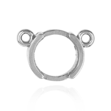 Load image into Gallery viewer, ITI NYC Round Half Bezel Pendants with Rings in Sterling Silver (3.60 mm - 7.00 mm)