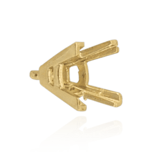 Load image into Gallery viewer, ITI NYC V-End Square Solitaire Settings With Peg in 14K Gold (2.50 mm - 12.00 mm)