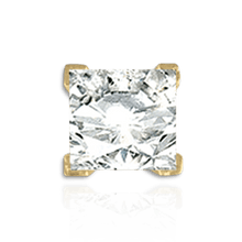 Load image into Gallery viewer, ITI NYC V-End Square Solitaire Settings With Peg in 18K Gold (3.50 mm - 10.00 mm)