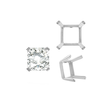 Load image into Gallery viewer, ITI NYC Four Prong Square Single Wire Settings in 14K Gold (3.00 mm - 15.00 mm)