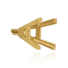 Load image into Gallery viewer, ITI NYC V-End Square Solitaire Basket Settings With Peg in 14K Gold (3.50 mm - 9.00 mm)