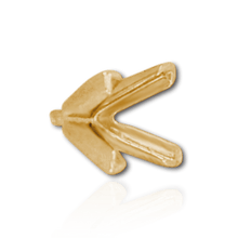 Load image into Gallery viewer, ITI NYC V-End Square Solitaire Settings With Peg in 14K Gold (2.50 mm - 9.00 mm)