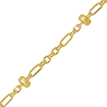 Load image into Gallery viewer, Bulk / Spooled Stud (Satellite) Alternating Cable Chain in 14K Yellow Gold (1.00 mm)