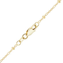 Load image into Gallery viewer, Finished Stud (Satellite) Alternating Cable Anklet in 14K Yellow Gold