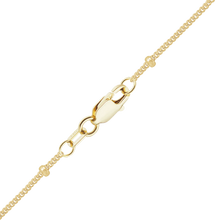 Load image into Gallery viewer, Finished Stud (Satellite) Curb Anklet in 14K Yellow Gold