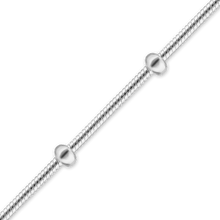 Load image into Gallery viewer, Bulk / Spooled Snake Stud Chain in Sterling Silver (0.80 mm)