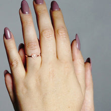 Load image into Gallery viewer, Stackable Ring with Open Heart in 14K Gold