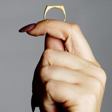 Load image into Gallery viewer, Stackable Ring with Stones in Channel Design in Sterling Silver