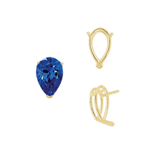 Load image into Gallery viewer, ITI NYC V-End Pear Shape Wire Basket Settings in 18K Gold (2.50 x 1.25 mm - 16.00 x 10.00 mm)