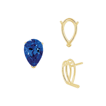 Load image into Gallery viewer, ITI NYC V-End Pear Shape Wire Basket Settings in 14K Gold (2.50 x 1.25 mm - 37.00 x 25.00 mm)