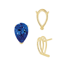 Load image into Gallery viewer, ITI NYC V-End Pear Shape Wire Basket Settings in 14K Gold (2.50 x 1.25 mm - 37.00 x 25.00 mm)