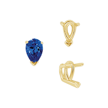 Load image into Gallery viewer, ITI NYC V-End Pear Shape Wire Basket Settings in 18K Gold (2.50 x 1.25 mm - 16.00 x 10.00 mm)