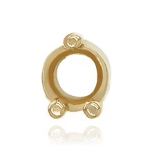 Load image into Gallery viewer, ITI NYC Three Prong Round Low Base Heavy Settings in 14K Gold (1.50 mm - 6.00 mm)