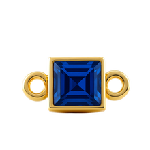 Load image into Gallery viewer, Diamond or Gemstone Square Bezel Bezel/Necklace Charm in 14K Yellow Gold