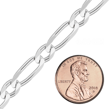Load image into Gallery viewer, Bulk / Spooled Single Figaro Chain in Sterling Silver (1.70 mm - 6.80 mm)