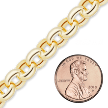 Load image into Gallery viewer, Bulk / Spooled Round Semi-Solid Rolo Chain in 14K Yellow Gold (2.50 mm - 8.00 mm)