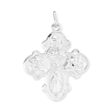 Load image into Gallery viewer, ITI NYC Double-Sided Four-Way Cross Pendant in Sterling Silver