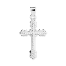 Load image into Gallery viewer, ITI NYC Fancy Cross Pendant in Sterling Silver