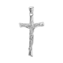 Load image into Gallery viewer, ITI NYC Freeform Crucifix Pendant in Sterling Silver