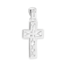 Load image into Gallery viewer, ITI NYC Filigree Clover Cross Pendant in Sterling Silver