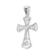Load image into Gallery viewer, ITI NYC Filigree Lotus Cross Pendant in Sterling Silver