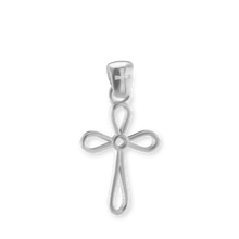 Load image into Gallery viewer, ITI NYC Openwork Cross Pendant with Cubic Zirconia in Sterling Silver