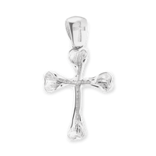 Load image into Gallery viewer, ITI NYC Bone Cross Pendant in Sterling Silver