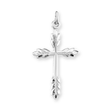 Load image into Gallery viewer, ITI NYC Wheat Cross Pendant in Sterling Silver