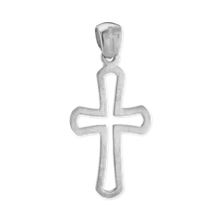 Load image into Gallery viewer, ITI NYC Openwork Cross Pendant in Sterling Silver