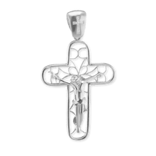 Load image into Gallery viewer, ITI NYC Filigree Crucifix Pendant in Sterling Silver