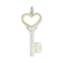 Load image into Gallery viewer, ITI NYC Key to Heaven Christian Novelty Pendant in Sterling Silver