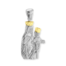 Load image into Gallery viewer, ITI NYC Madonna and Child Pendant Medallion in Sterling Silver